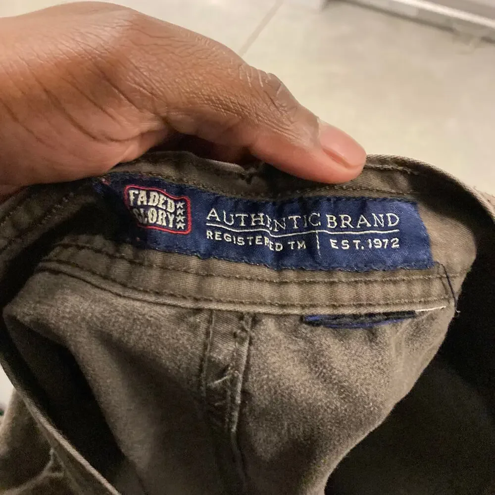 vintage baggy y2k faded glory cargo pants 36x29